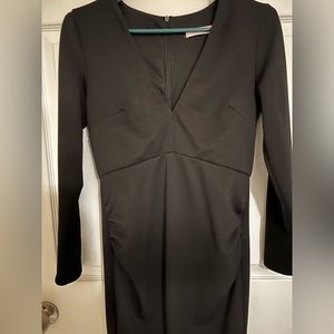 Black fitted maternity dress